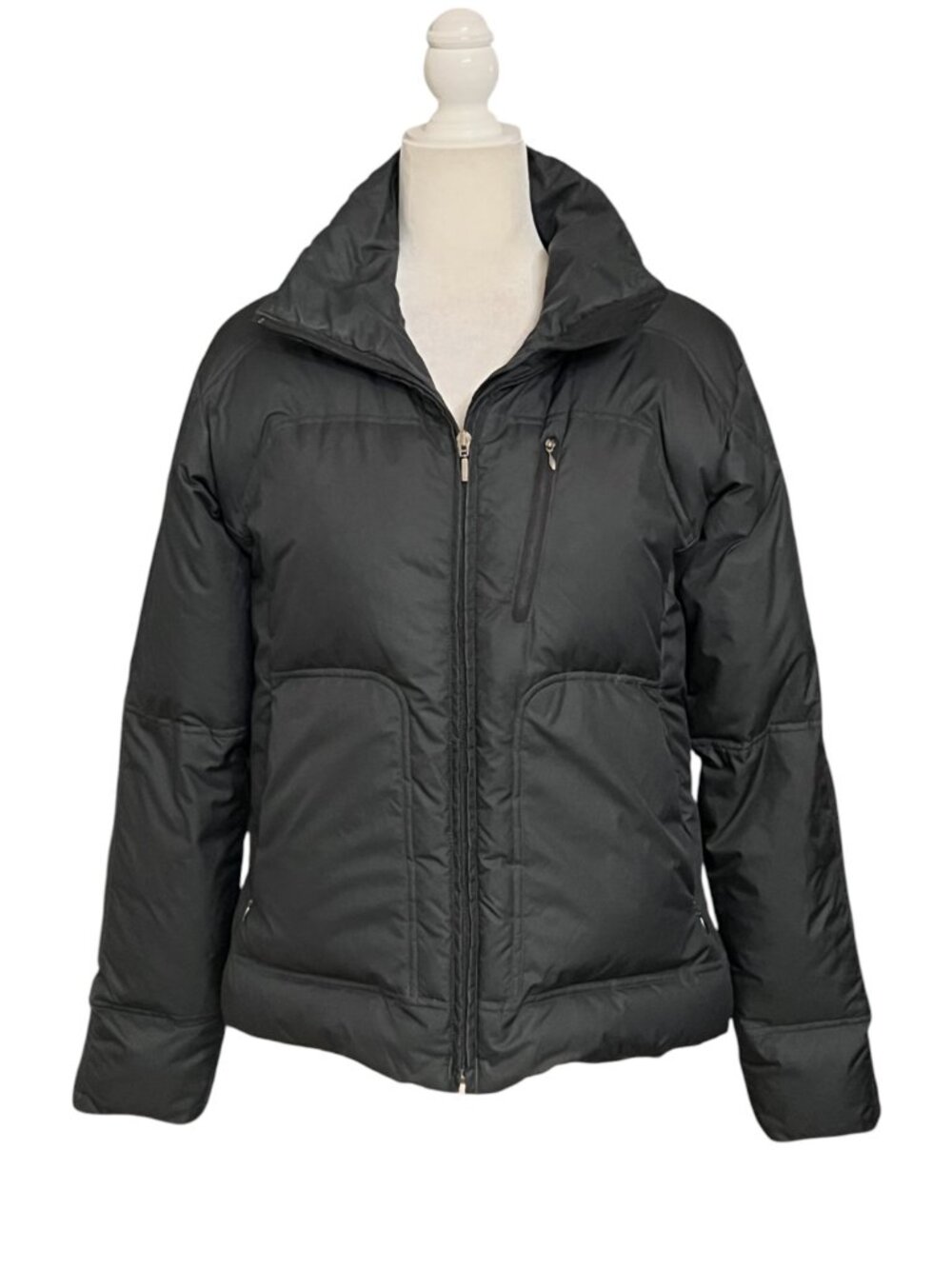 Columbia Women’s Down Puffer Jacket Black Medium Winter Coat Full Zip - Picture 1 of 8